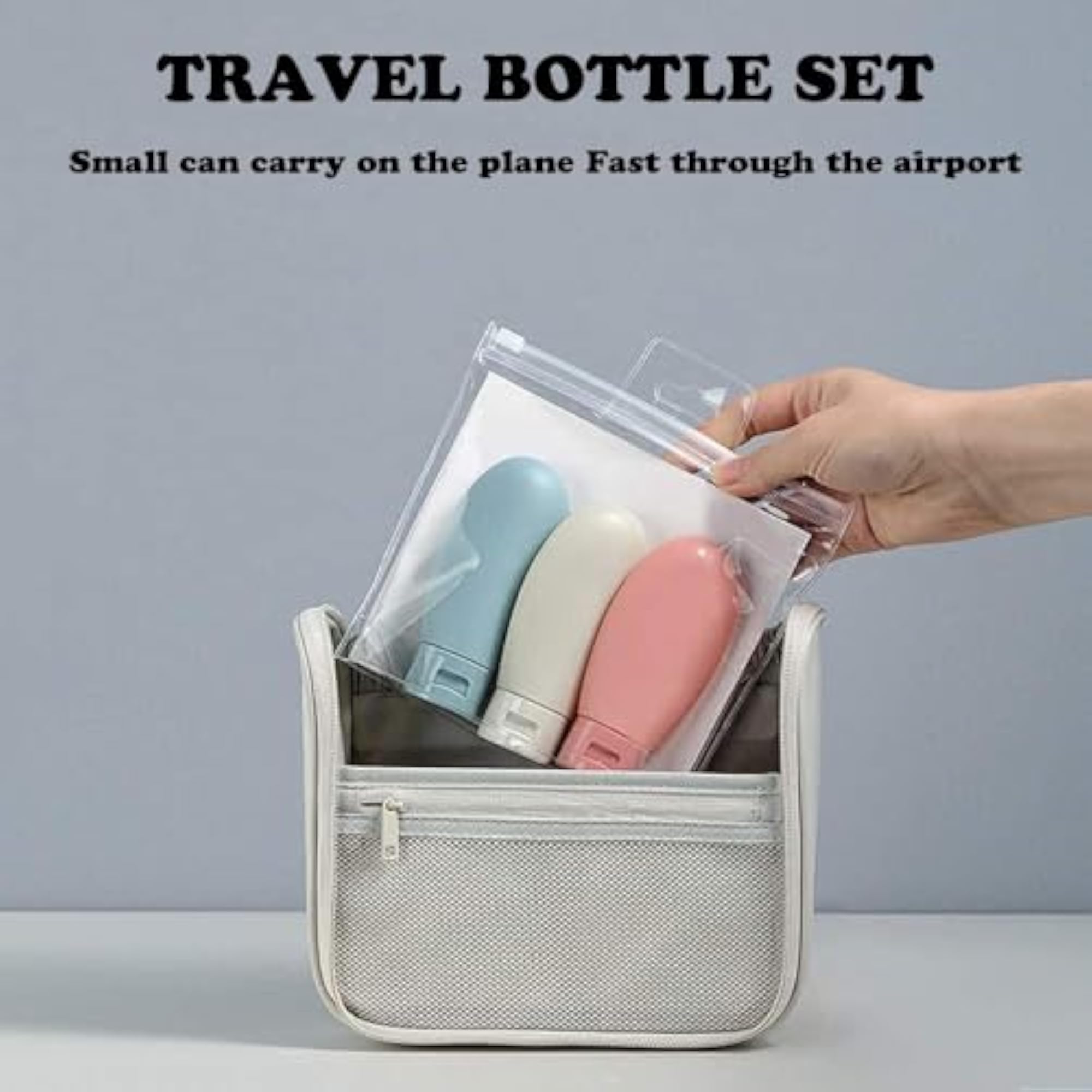 3 Pcs Travel Shampoo Bottles Set 60ml